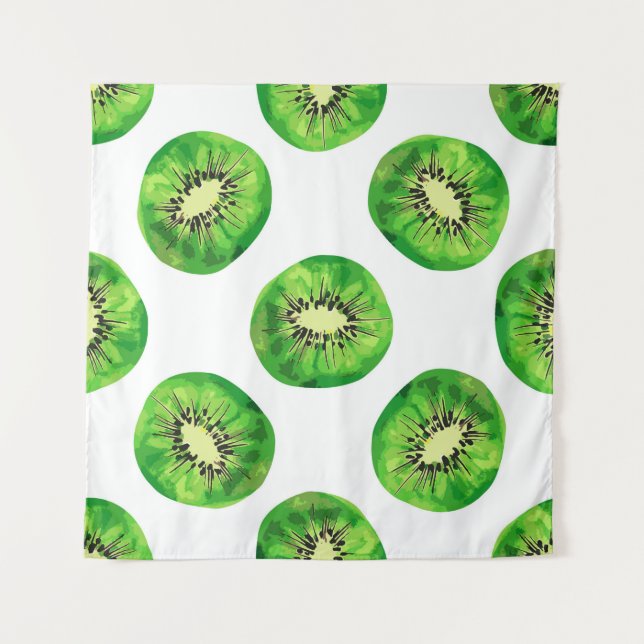 Tenture vintage motif sans couture kiwi main d'illustratio (Devant)