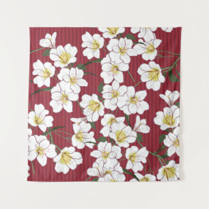 Tenture vintage Motif sans couture main dessinée jardin bl