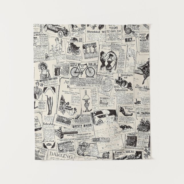 Tenture Vintage Newspaper  (Devant)