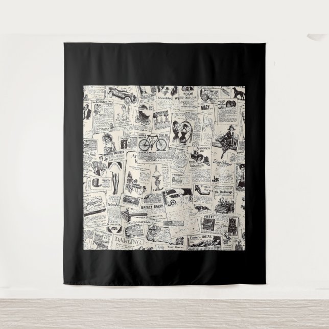 Tenture Vintage Newspaper   (Devant)