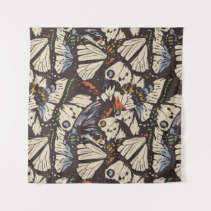 Tenture Vintage papillons surface motif. Coloré, t