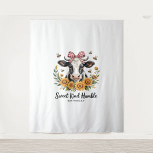 Tenture Vintage Scottish Highland Cow Art T-Shir surdimens