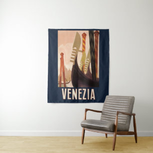 Tenture Vintage Venezia Italie Voyage Art Venise Gondole