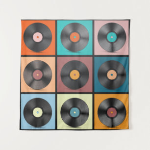 Tenture Vinyl records : retro LP set.