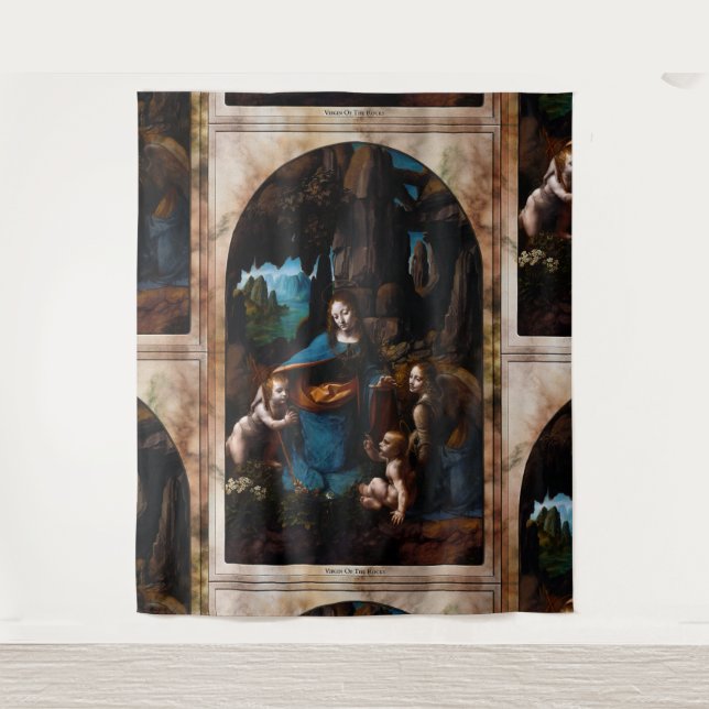 Tenture Virgin Of The Rocks by Léonard de Vinci (Devant)