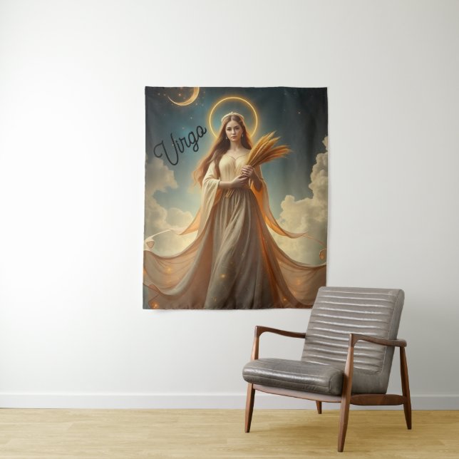 Tenture Virgo Goddess Wall Tapestry (En situation)