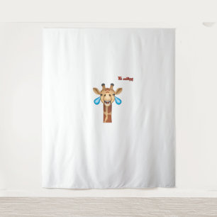 Tenture visage de girafe en pleurs émotionnels