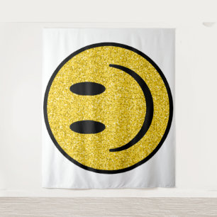 Tenture Visage de sourire parties scintillant
