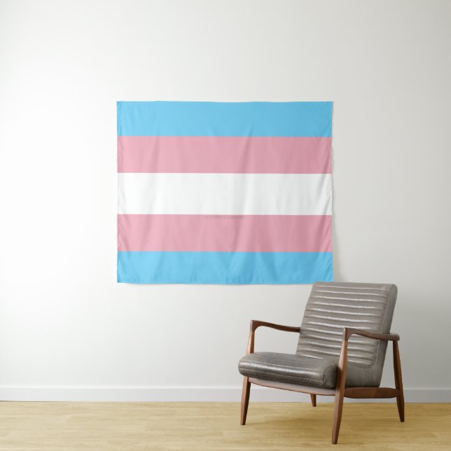 Tenture Visibilité du drapeau de fierté transgenre de Slip (En situation (horizontale))