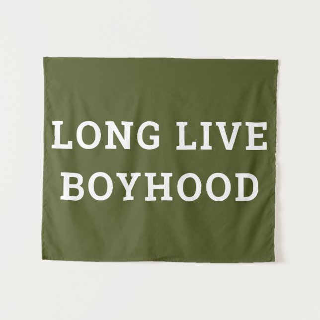 Tenture Vive Boyhood Boy's Room Salle de jeu Nursery Wall (Devant (Horizontal))