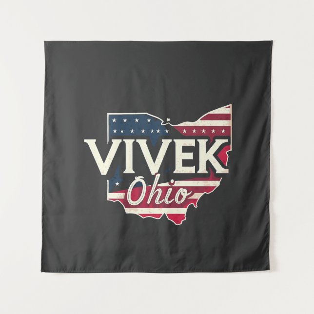 Tenture Vivek Ohio 2026 Gouverneur Républicain Américain (Devant)