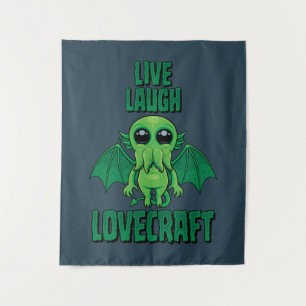 Tenture Vivez Riez Lovecraft Cthulhu Mignon
