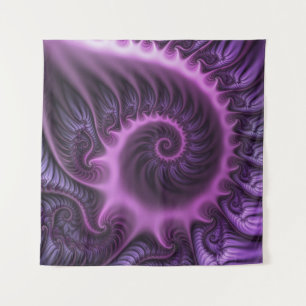 Tenture Vivid Cool Abstrait rose violet Fractal Art Spiral