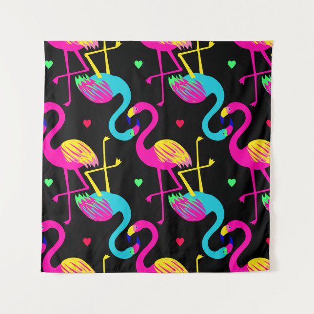 Tenture Vivid tropical, exotic hawaiian seamless pattern w (Devant)