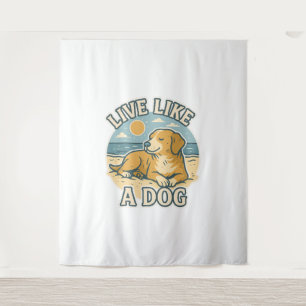 Tenture Vivre comme un chien plage