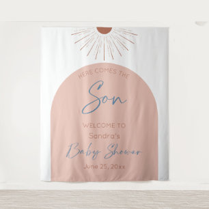 Tenture Voici Le Fils Baby shower Boho
