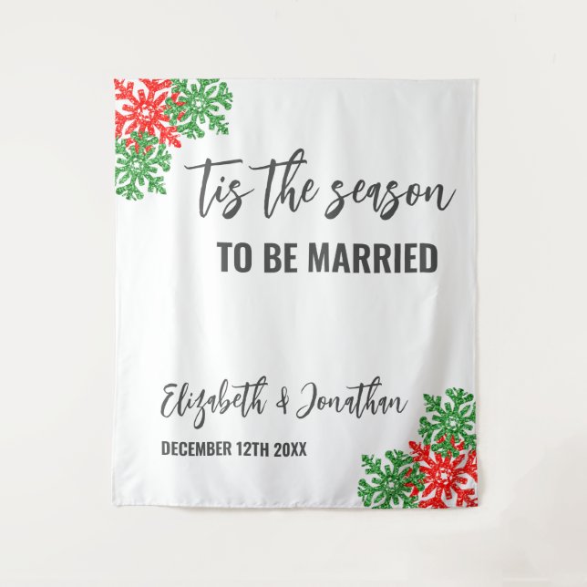Tenture Voici Le Mariage De Noël De La Saison (Devant)