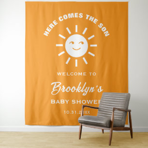 Tenture Voici Le Son Baby shower Soleil Branché Arrière-Pl