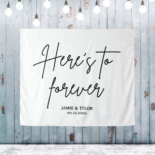 Tenture Voici To Forever Mariage Backdrop Ceremony Custom