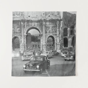 Tenture Voitures et monuments anciens Rome Italyvintage, c