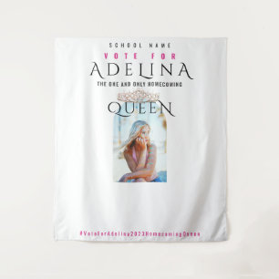 Tenture Vote Homecoming Queen Pink HOCO Contexte photo