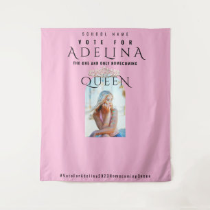 Tenture Vote Homecoming Queen Pink HOCO Contexte photo