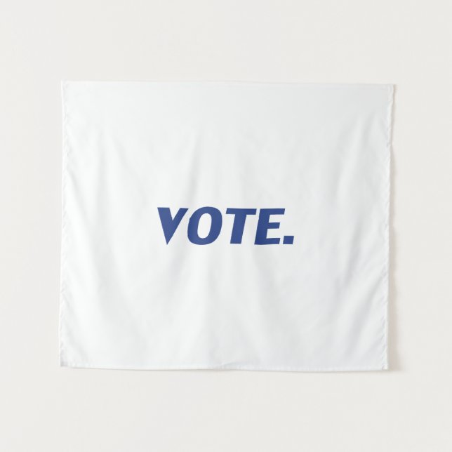 Tenture "Voter" bleu blanc (Devant (Horizontal))