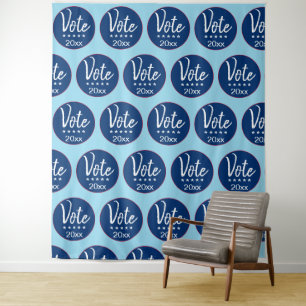 Tenture Votez Élection 2022 Cinq Étoiles Bleu Non-Partisan