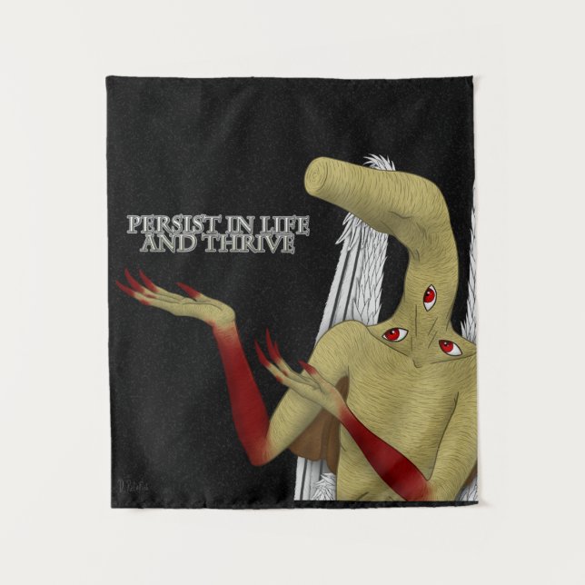 Tenture Votre ange gardien donne des mots d'encouragement (Devant)