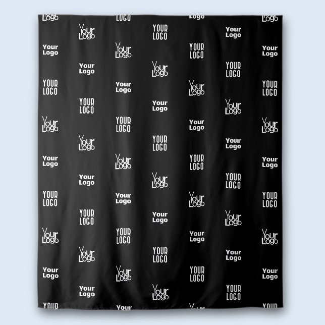 Tenture Votre logo | 3 Logo Motif Design modifiable noir (Créateur téléchargé)