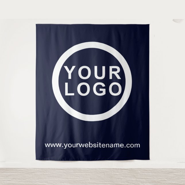 Tenture Votre logo d'entreprise | Site Web Moderne Bleu fo (Devant)