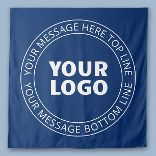 Tenture Votre logo et texte circulaire personnalisable   B