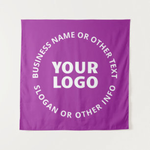 Tenture Votre logo et votre texte personnalisable   Violet