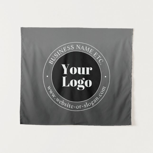 Tenture Votre logo ou design d'entreprise & texte modifiab (Devant (Horizontal))