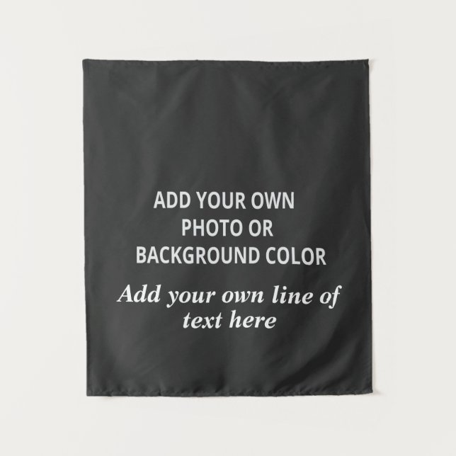 Tenture Votre photo ou couleur arrière - plan. Votre texte (Devant)