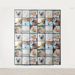 Tenture Votre photo personnalisée Grille Collage Tapisseri