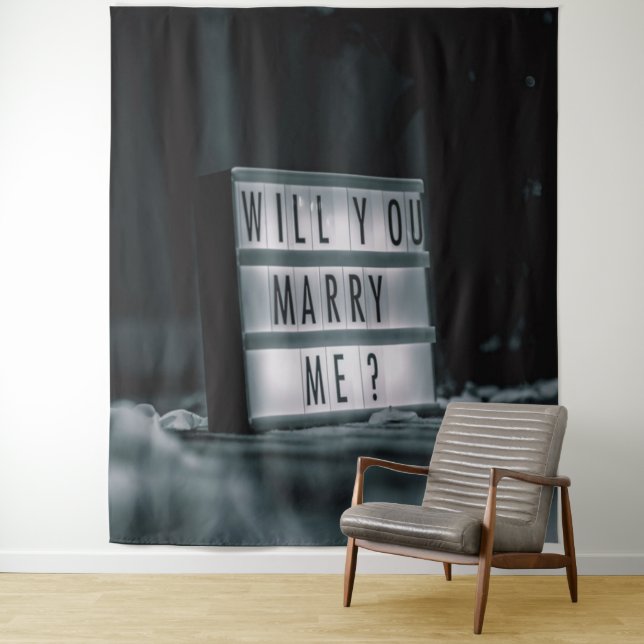 Tenture Voulez-vous m'épouser?  Demande en mariage romanti (En situation)