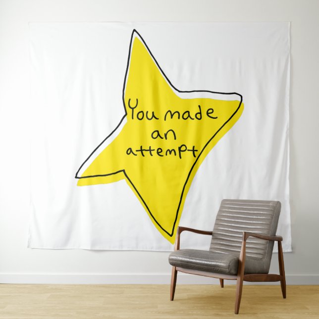 Tenture Vous Avez Fait Une Tentative - Etoile Jaune (En situation (horizontale))