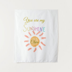 Tenture vous êtes mon soleil jaune orange rayons de soleil