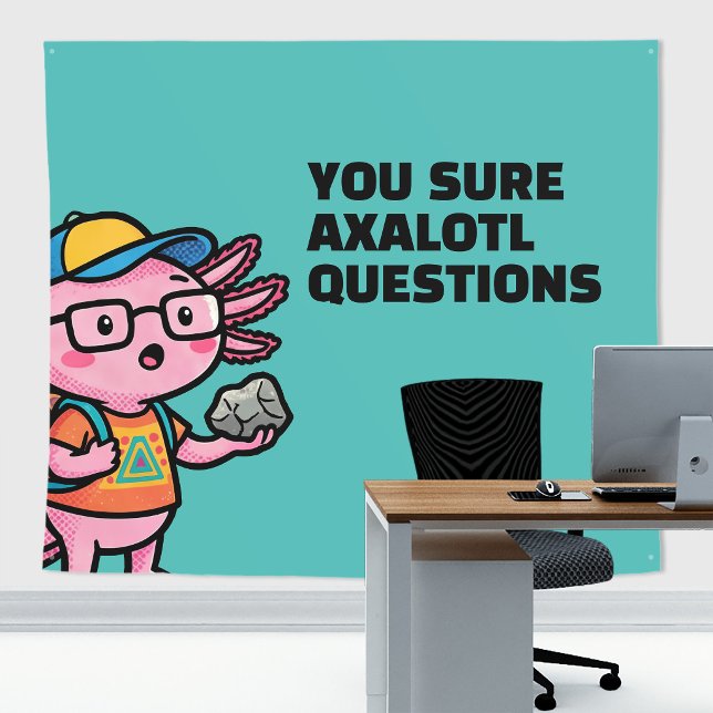 Tenture Vous êtes sûr que les questions axolotl Mème sarca (You sure axolotl questions zoom and home decor backdrop tapestry)