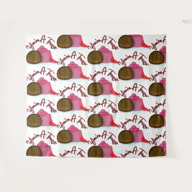 Tenture Vous êtes un gâteau Fraise Rempli Saint-Valentin (Devant (Horizontal))