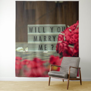 Tenture Vous m'épouserez ? Demande en mariage