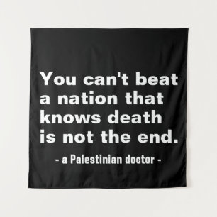 Tenture Vous ne pouvez pas battre une nation qui-palestine