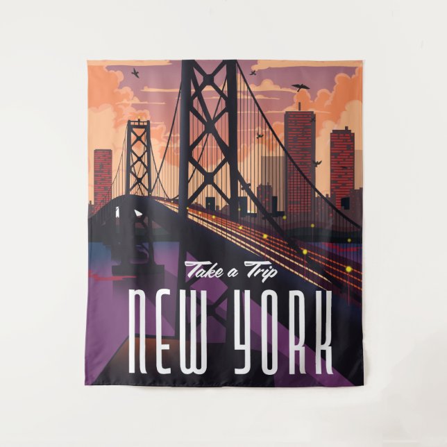 Tenture Voyage à New York (Devant)