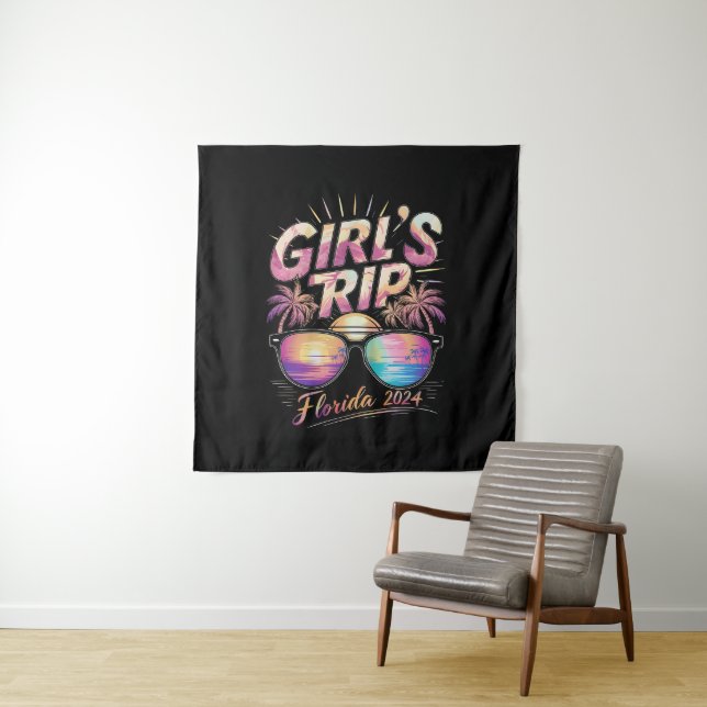 Tenture Voyage de filles Floride 2024 Week-end d'été à la  (En situation)