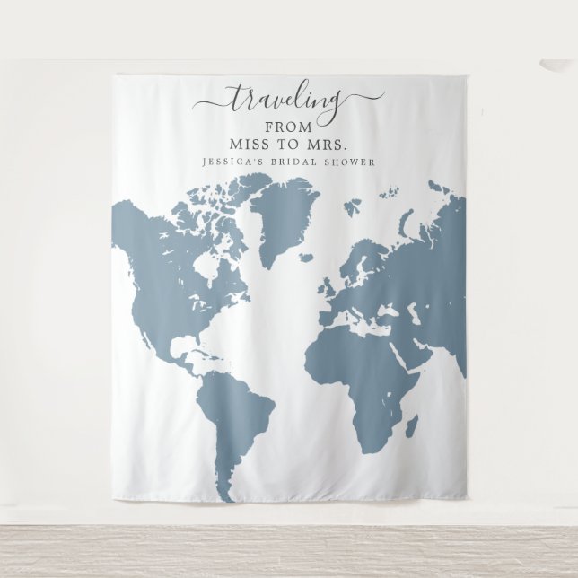 Tenture Voyage de Miss à Mrs Fond de Mariée (Devant)