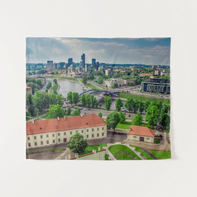 Tenture Vue aérienne de Vilnius, Lituanie (Devant (Horizontal))