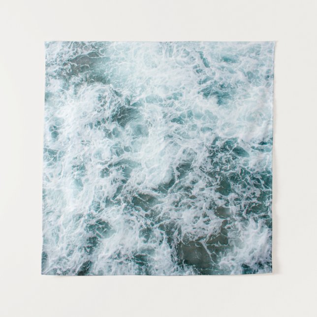 Tenture Vue du haut des vagues océaniques (Devant)