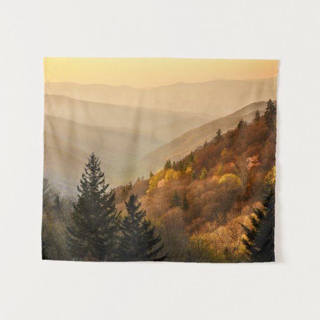 Tenture Vue sur la vallée d'Oconaluftee | Caroline du Nord (Devant (Horizontal))