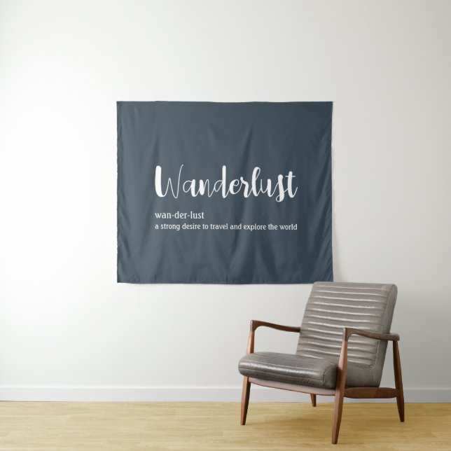 Tenture Wanderlust définition blanc gris bleu couleur (En situation (horizontale))